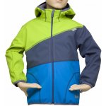 Fantom dětská bunda softshell trojbarevná tyrkysovo-šedo-limetková – Sleviste.cz