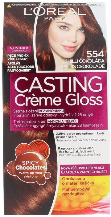 L'Oréal Creme Gloss 554 chilli čokoláda barva na vlasy od 127 Kč -  Heureka.cz