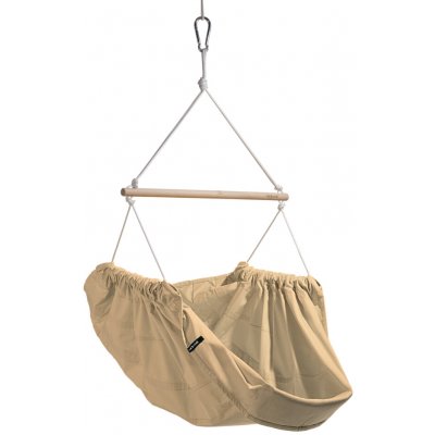 Závěsné houpací křeslo béžový melír HOJDAVAK MAXI s polštářkem – Zboží Dáma