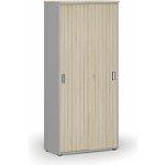 Primo Skříň se zasouvacími dveřmi GRAY, 1781 x 800 x 420 mm, šedá/dub přírodní – Zbozi.Blesk.cz