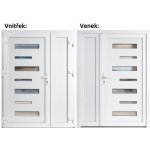 Soft Dvoukřídlé vchodové 6100+Panel Plný Bílá/bílá levé 150 x 200 cm – Hledejceny.cz