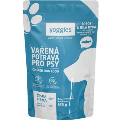 Yoggies losos a bílá ryba s chia semínky a kloubní výživou 650 g – Sleviste.cz