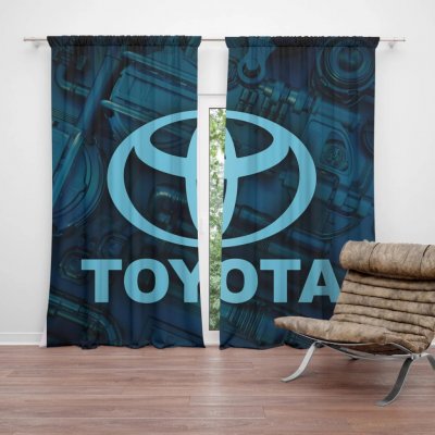 Sablio Závěs Logo Toyota Motor: 2ks 140x250cm – Hledejceny.cz