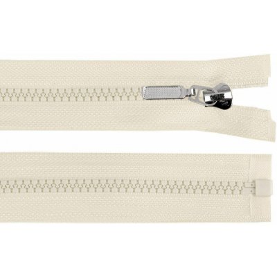 Zip kostěný dělitelný No 5 délka 30 cm - bundový s ozdobným jezdcem barva 306 béžová nejsv. – Hledejceny.cz