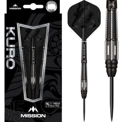 Sada steel šipek Mission Kuro Black, M4, Rear Taper, 95% volfrám – Hledejceny.cz