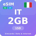 Itálie Mobilní Internet - eSIM 2GB 15 dní datová SIM karta – Zbozi.Blesk.cz