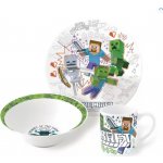 Storline Dětská jídelní keramická sada MINECRAFT 3 ks – Sleviste.cz