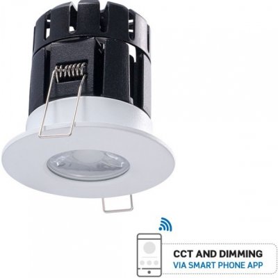 V-TAC Zápustné svítidlo (850LM), BLUETOOTH, IP65, 10W, stmívatelné Barva těla: Bílá – Hledejceny.cz