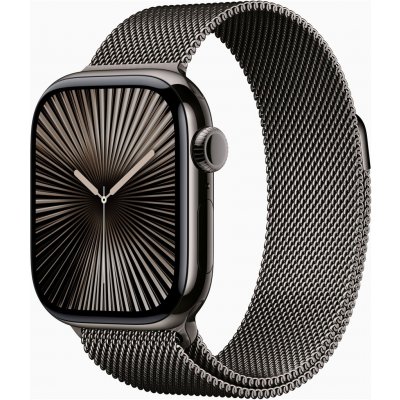 Apple Watch Series 10 46mm Cellular břidlicově šedý titan s břidlicově šedým milánským tahem S/M MC7R4QC/A – Zboží Živě