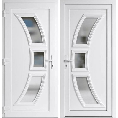 OknaDvereNaMiru.cz Vchodové dveře 3D 5901 Bílá / Bílá 110 x 210 cm – Hledejceny.cz