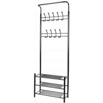 Iso Trade Věšák na šaty - věšák s policí na boty 15744