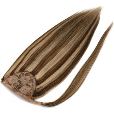 CLIP IN culík rovný ze 100% pravých vlasů 50cm - tmavý melír – Zboží Dáma