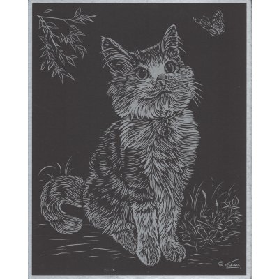 SMT Creatoys Vyškrabovací obrázek stříbrný 20x25 cm Pes a kočka – Sleviste.cz