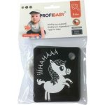 Profibaby kartičky kontrastní černobílé set 9ks zvířátka s klipem pro miminko – Zboží Dáma