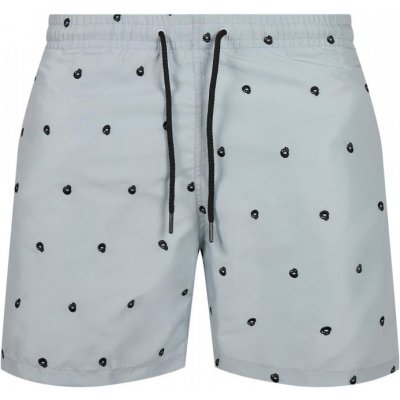 Embroidery Swim Shorts skull/lightasphalt/black