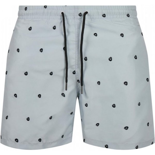  Embroidery Swim Shorts skull/lightasphalt/black