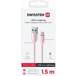 Swissten 71523311 USB / Lightning, 1,5m, růžový – Zboží Živě