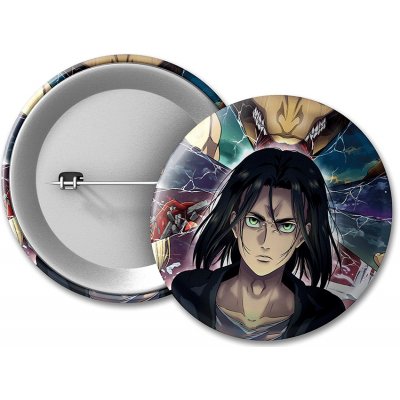 Attack on Titan Placka Eren Staring - 50 mm – Zboží Dáma
