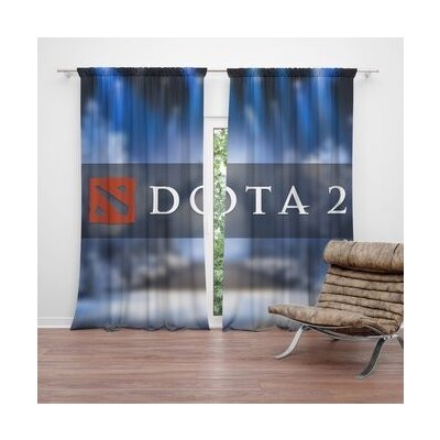 Sablio Závěs DOTA 2 Modrá: 2ks 140x250cm – Zboží Mobilmania