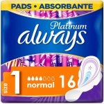 Always Platinum Collection Ultra Normal Plus hygienické vložky s křidélky 2 x 8 kusů
