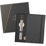 Parker 3760 Urban Metro Metallic CT kuličkové pero dárková sada se zápisníkem – Zboží Živě