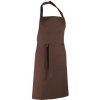 Zástěra Premier Workwear Klasická zástěra za krk PR150 Brown Pantone 476 72x86cm