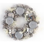 MagicHome Věnec Vianoce, adventní, modro-bílý, 30 cm – Hledejceny.cz