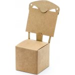 PartyDeco PartyDeco Krabičky ve tvaru židle se jmenovkou - kraft 10 ks – Zboží Dáma