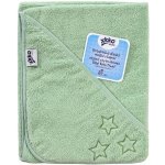 Kikko BIO bavlněná froté osuška s kapucí XKKO Organic 90x90 Mint Stars – Sleviste.cz