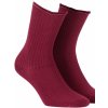 Netlačící dámské žebrované ponožky W.994 fialová