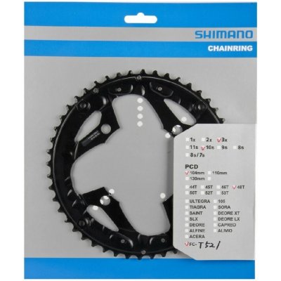 Shimano převodník SH FCT521 48z pro kliky 3x10s blk – Hledejceny.cz