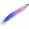 Gumička do vlasů Prima-obchod Pramen vlasů s clip-in hřebínkem, barva 1 růžová nejsv. modrá