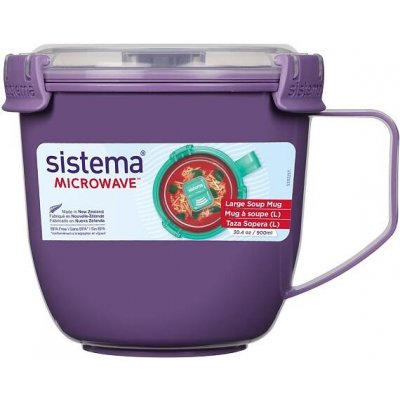 Sistema Microwave Hrnek na polévku a dušené pokrmy 900 ml fialová – Zboží Dáma Sistema Microwave Hrnek na polévku a dušené pokrmy 900 ml fialová – Zboží Dáma