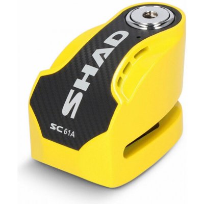 SHAD Zámek na kotouč s alarmem SC61A průměr čepu 6 mm, žlutý – Sleviste.cz