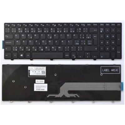 česká klávesnice pro notebook Dell Inspiron 15 3000 5000 3541 3542 3543 5542 5545 5547 5548 7000 7557 7559 černá CZ/SK – Sleviste.cz