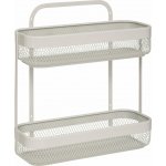 Mayaj 2-patrový kovový regál béžový – Zboží Dáma