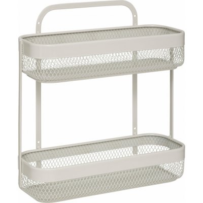 Mayaj 2-patrový kovový regál béžový – Zboží Dáma