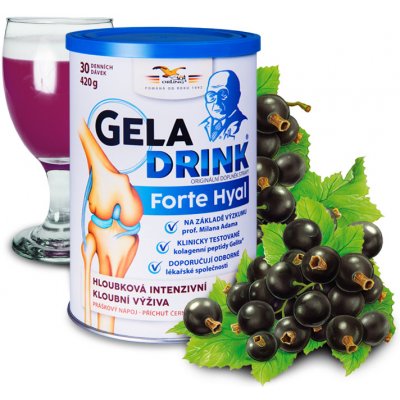 ORLING Geladrink Forte Hyal nápoj Černý Rybíz 420 g