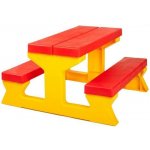 Star Plus 26915 dětský zahradní stůl s lavičkami červený / žlutý – Zboží Mobilmania