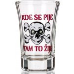 Nekupto Dárky s humorem Panák skleněný humorný Kde se pije tam to žije 0,04 l – Hledejceny.cz