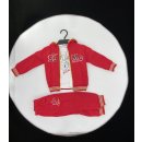 Fashion 3-dílný komplet mikina,tepláky a tričko červené