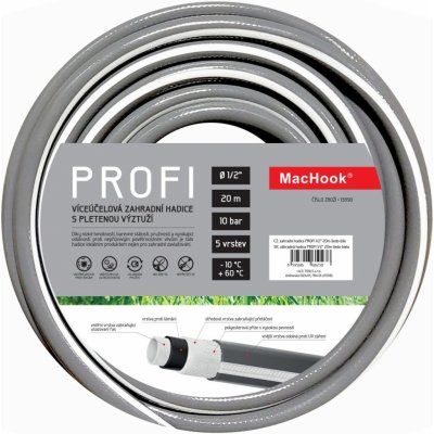 MacHook 13890 PROFI 1/2" 20m šedo-bílá – Zboží Mobilmania