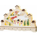 MagicHome Vianoce Dekorace MagicHome Vánoce, Vesnička, 9xLED teplá bílá, 2xAAA, IP20, 33x5x23,5 cm – Hledejceny.cz