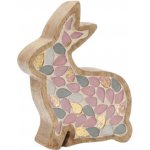 Textilomanie Dřevěný velikonoční zajíc MOSAIC BUN 15 cm, barevný – Hledejceny.cz