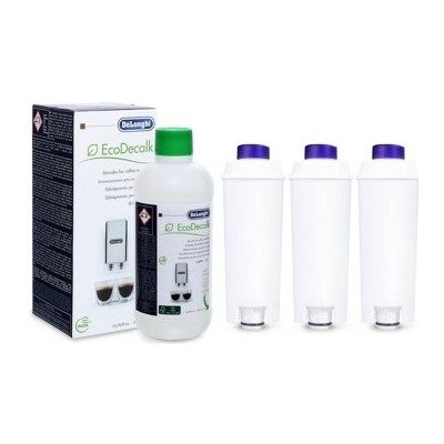 Set DeLonghi Vodní filtr SER3017 DLS C002 x 3 ks + EcoDecalk Odvápňovač – Zbozi.Blesk.cz