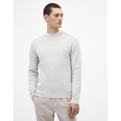 Terzo pletený svetr s kulatým výstřihem šedá – Zboží Mobilmania