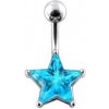 Piercing Šperky4U stříbrný piercing do pupíku hvězda BP01019-Q