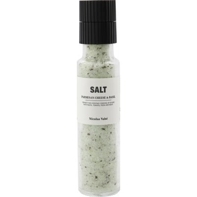 Sůl PARMESAN & BASIL s parmezánem a bazalkou s mlýnkem Nicolas Vahé 320g – Zboží Dáma