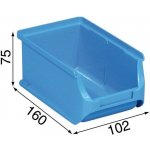 Allit Plastové boxy na drobný materiál 102x160x75 mm modré