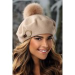 Krumlovanka Zimní dámský baret s bambulí W-0641/284 béžový – Hledejceny.cz